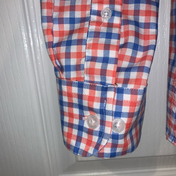 Saddlebred easy oxford check dress shirt men’s size 161/2 34 35 - Picture 7 of 8